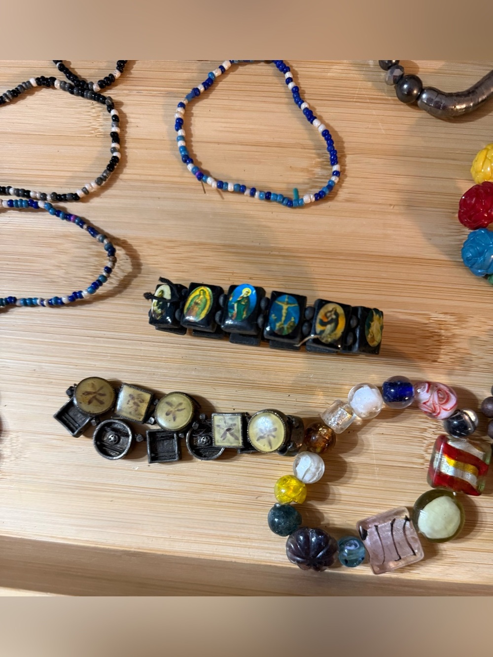 Beaded Bracelet Bangle Bundle of 22 Colorful Boho - Picture 8 of 8